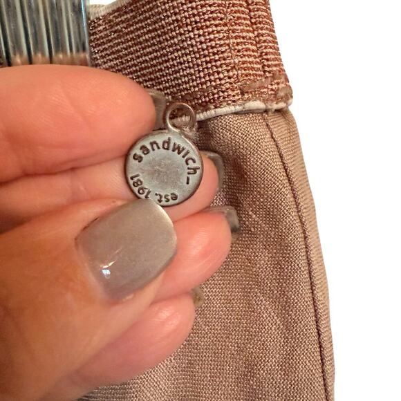 Sandwich Sz 38 Linen Skirt Pull On Neutral Office Light Academia Spring - Picture 4 of 8